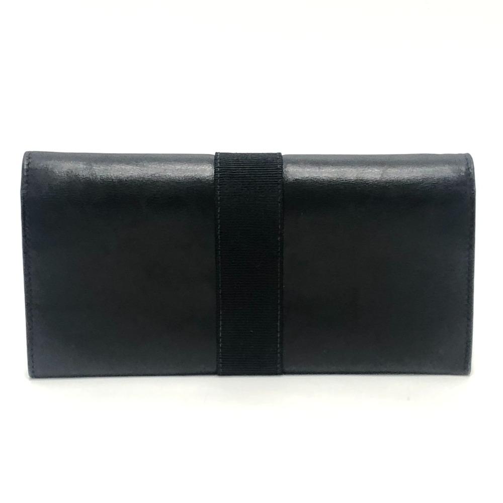 Salvatore Ferragamo Vala Wallet Long Wallet Bifold Long Wallet Leather Black