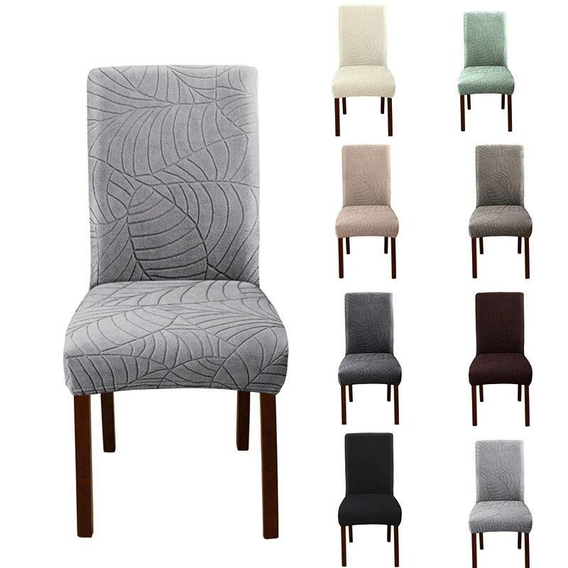 1PC Jacquard Dining Chair Covers Stretch Kitchen Chair Slipcover Office Banquet Hotel Housse De Chaise Elastic Chair Seat Covers