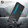 For iPhone 16 Pro Max Case Card Slot Leather+TPU Defender Phone Cover