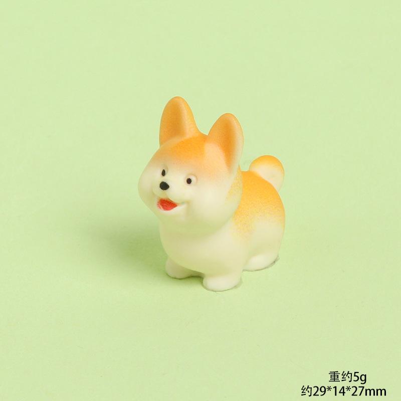 Cute Resin Dog Figure Realistic Animal Statue Mini Desk Car Decor Micro Landscape DIY Craft Ornament Gift