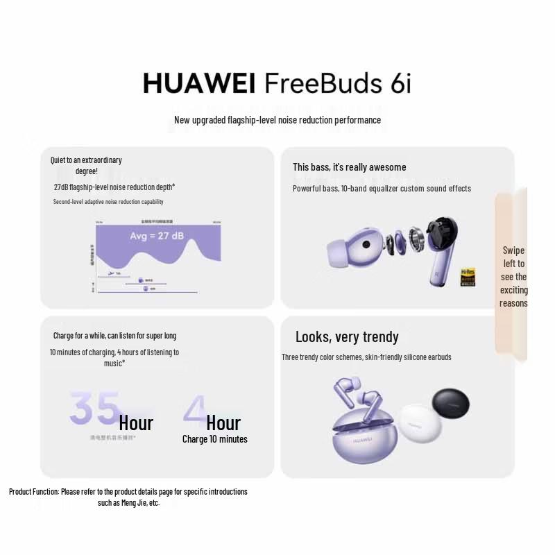 Huawei FreeBuds 6i Noise Cancelling Earbuds