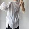 Fashion Style Lantern Sleeve Transparent Shirt French Casual Outdoor Sun Protection Clothing Lantern Sleeve Shirt