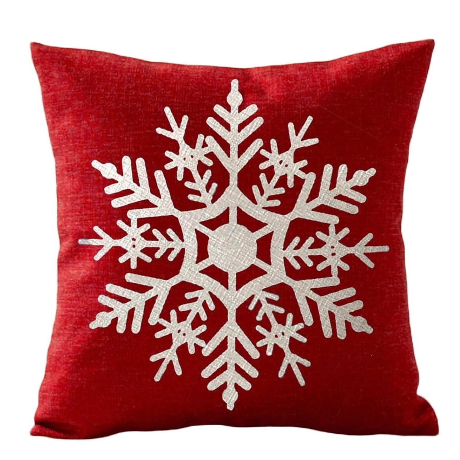 

Рождественский плед, декоративные наволочки, чехлы на подушки в шотландском стиле снежинка в клетку тартан для дивана, дивана, фермерского дома, праздничный декор One Size