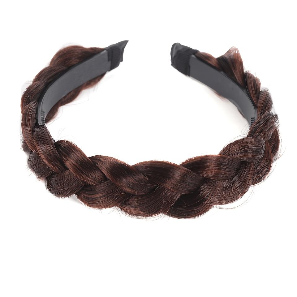 Geflochtener Haarhalter Stirnband Perücke Synthetisches Haar Twist Synthetische Zöpfe Kopfschmuck Zopf Haarverlängerungen für Damen Elastische Perücken Haarverlängerungen