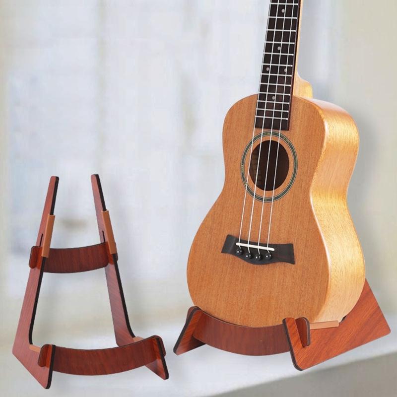 Supporto per Ukulele Portatile in Legno per Chitarra Stile L-Frame Supporto per Strumenti Musicali con Lati Morbidi per Ukulele Violini