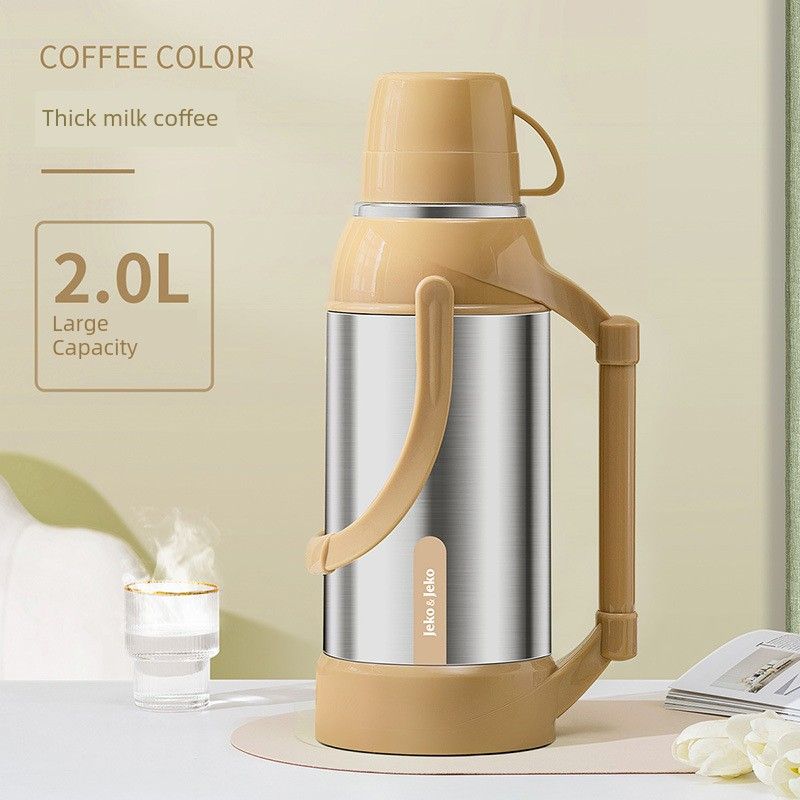German Import Large Capacity Thermos Cup For Home Stainless Steel Thermos 2L Portable Baby out Kettle New Arrival