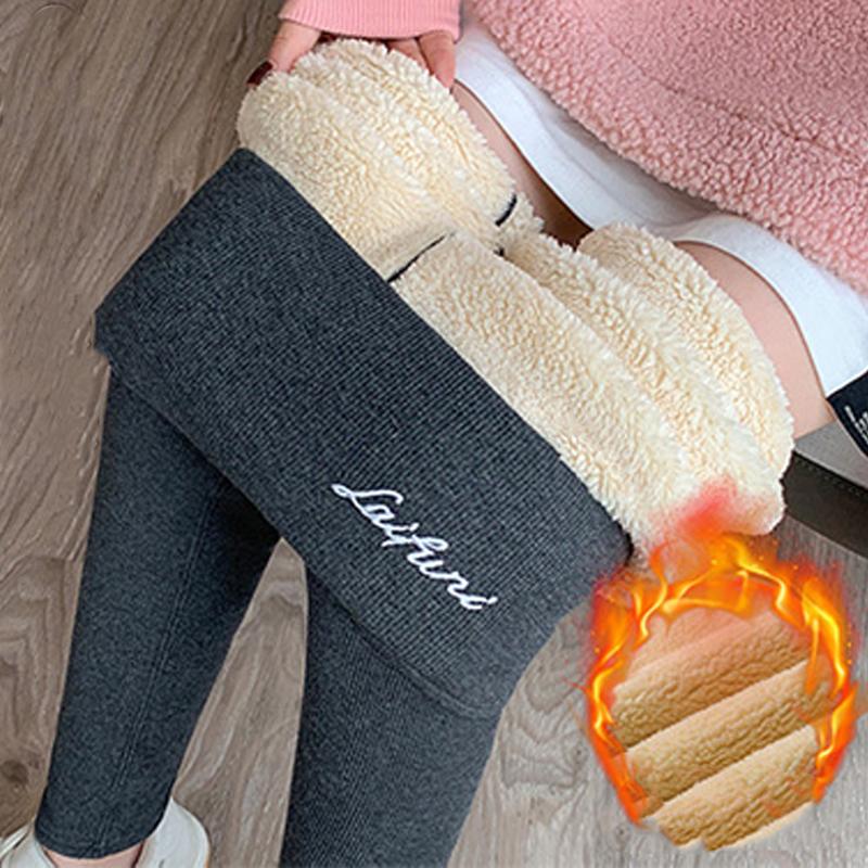 Women Winter Plus Velvet Stretch Legging Warm Thick High Waist Yoga Pants Casual Slim  Versatile Trousers