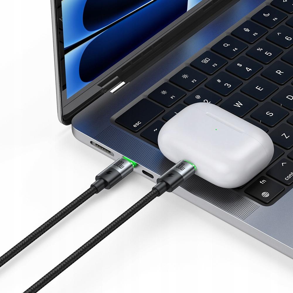Mcdodo Usb-C 2In1 Fast Charging Cable For Iphone 14 Macbook Led 100W 2M