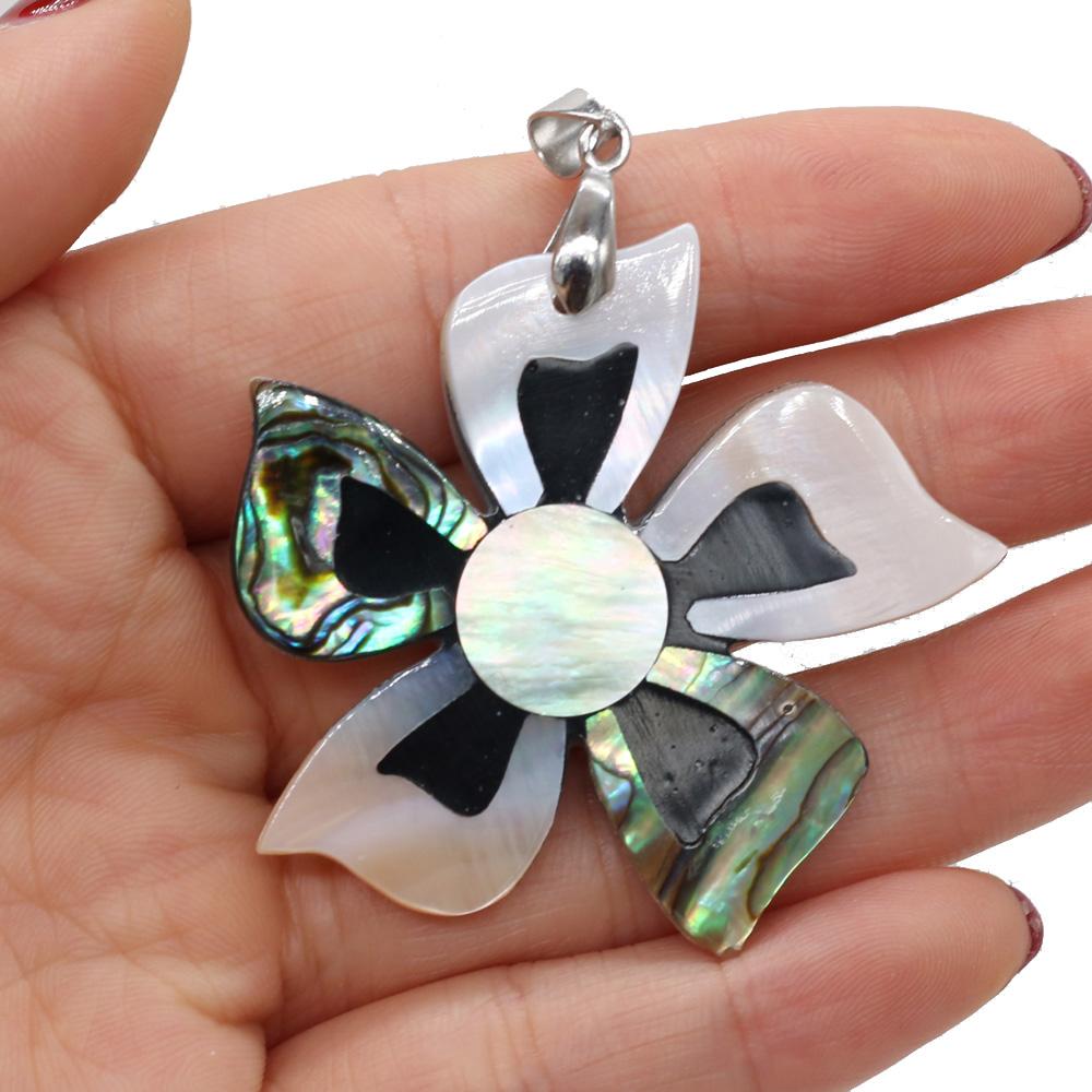 Splicing Pendant Natural Shell Irregular Pendant 50x50mm For Jewelry Making DIY Necklace Bracelet Accessory