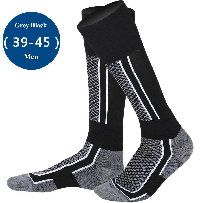 Sport-Skisocken, leistungsstarke, kniehohe Thermo-Kissen, Bergsteigersocken für Damen und Herren zum Skifahren, Snowboarden und kalten Wetter