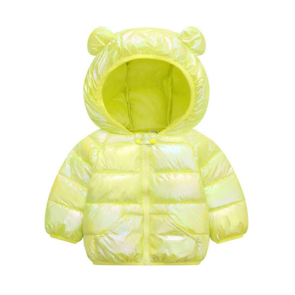 Infant & Toddler Bright Cotton Down Jacket with Cute Ears - Boys & Girls Autumn/Winter Outerwear