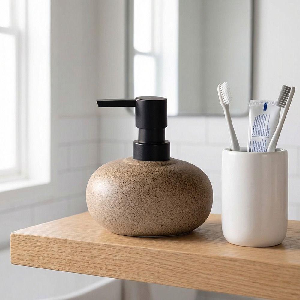 Stone-Textured Dispenser Vintage Lotion Bottle Hand Soap Press Bottle  Bathroom