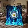 Leeds United Football Print Flannel Blanket Soft Warm Sofa Bed Throw Blanket For Home Office Bedroom