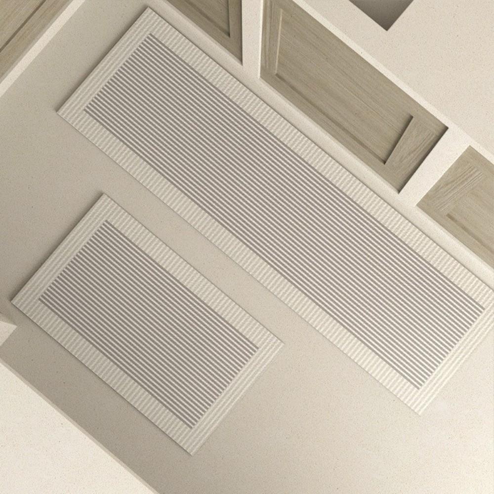 2Pcs/Set Durable Bathroom Mat Non-Slip Long Floor Mat Simple Stripes Bath Rug  Home Decoration