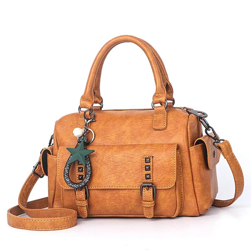 Fashi Elegant Designer Handbags Women Bags Messenger PU Leather Crossbody Bags Hairball Girls Shoulder Bag Top-hand Tote Bag