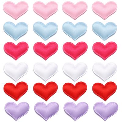 50Pcs/lot Love Shaped Sponge Petals 3D Fabric Clothing Home Decor Cloth Patches for Sewing Party Wedding Decoration Accessories