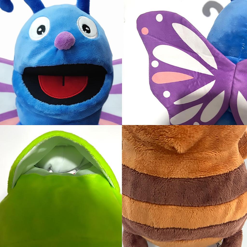 Hand Puppets, Finger Puppets, Animals, Plush Toys, Mouth-Moving, Ventriloquism, Hand Dance, Puppet Show Props, Ants, Dragonflies, Bees, Butterflies,