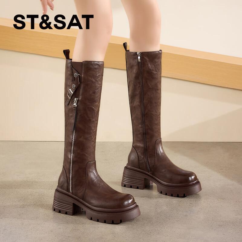 Women s Retro British Style High-Top Knight Boots 37