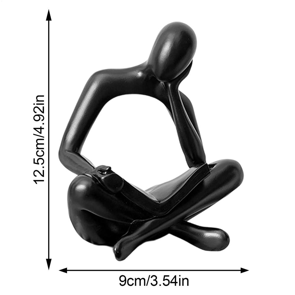 

Статуэтки Читающая Мыслительница Женские Смола Эстетичные Нескользящие Забавные Абстрактные Арт Скульптуры Статуэтка Читающей Женщины Декор для Книжной Полки чёрный