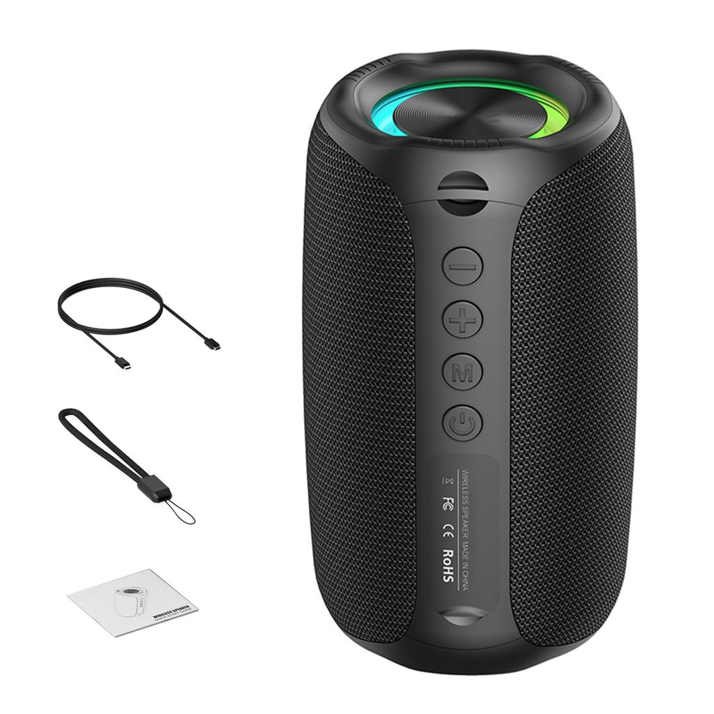 Portable Speaker 8W Full Range with RGB Lights Wireless for Home Party Outdoors
