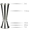1 Stück Doppel-Cocktail-Jigger Japanisches Design Edelstahl Cocktailbar-Jigger 1oz/2oz Messbecher für Zuhause Party Club Bar Zubehör