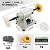 Double-Head Tabletop Cloth Wheel Polisher Small Power Adjustable Speed Double Head Polisher Desktop Jewelry Polishing Machine