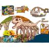 Dinosaurier Elektrische Eisenbahn Spielzeug: Anti-Schwerkraft Pädagogische DIY Bausteine Achterbahn für Kinder