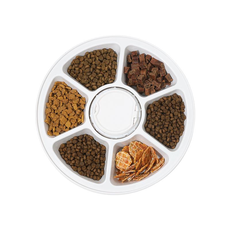 Smart Pet Feeder: Six-Hole Automatic Timed & Quantitative Food Bowl