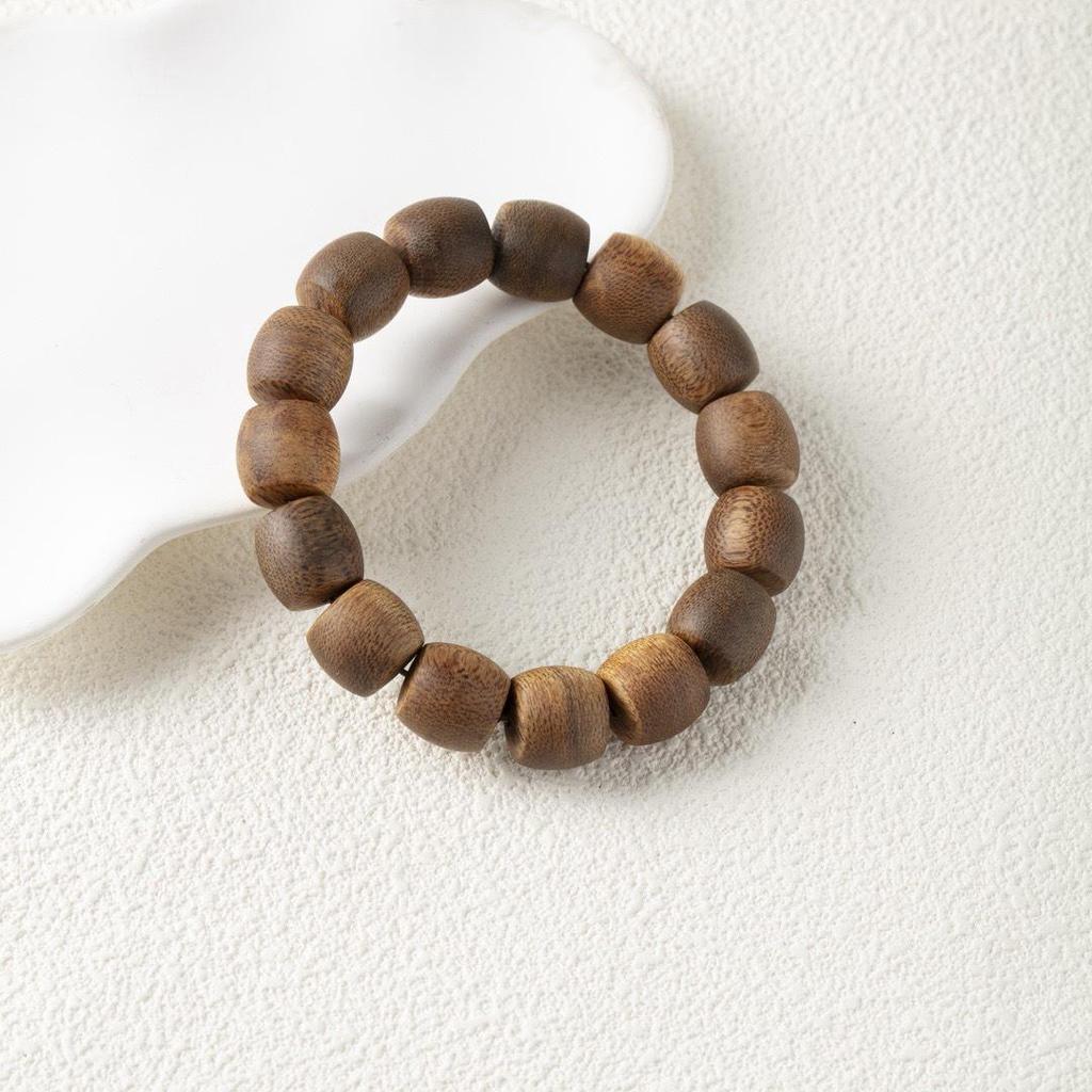 Natural Kynam Agarwood 108-Bead Multi-Strand Prayer Bracelet for Women and Men