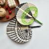 Hand-Woven Office Decor Natural Creative Bamboo Handwoven Fan Traditional Woven Fan For Home