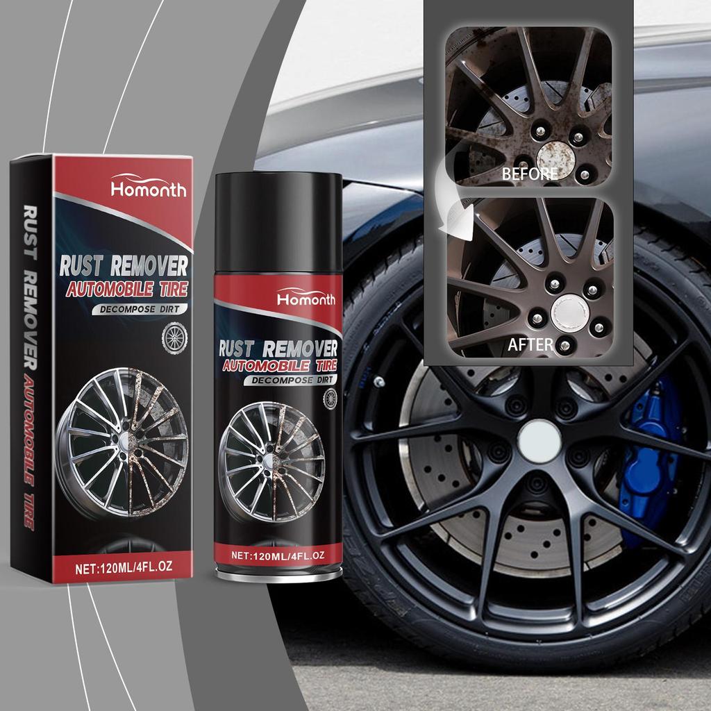 120ml  Homonth Car Tire Rust Remover Clean Rust Remover Stain Remover Retread Tire Rust Cleaner