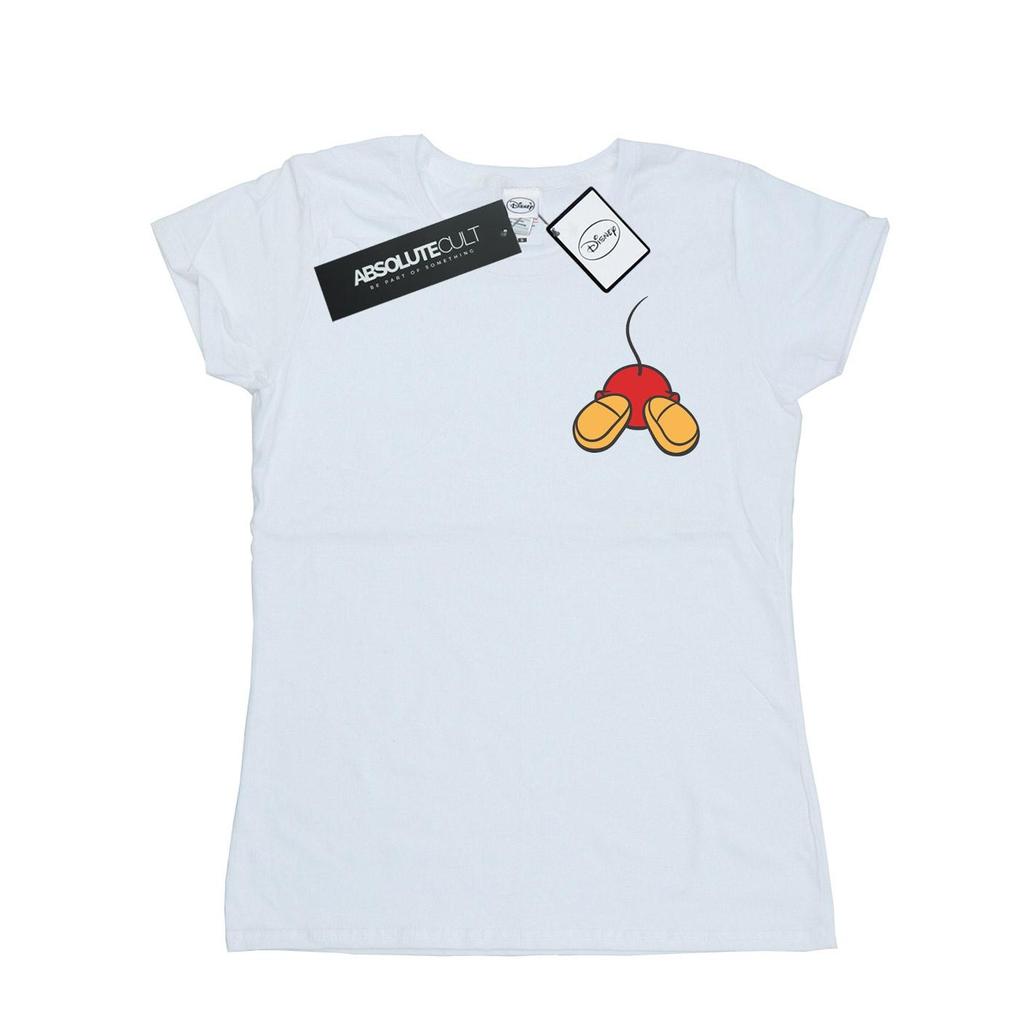 Disney Womens/Ladies Mickey Mouse Backside Breast Print Cotton T-Shirt