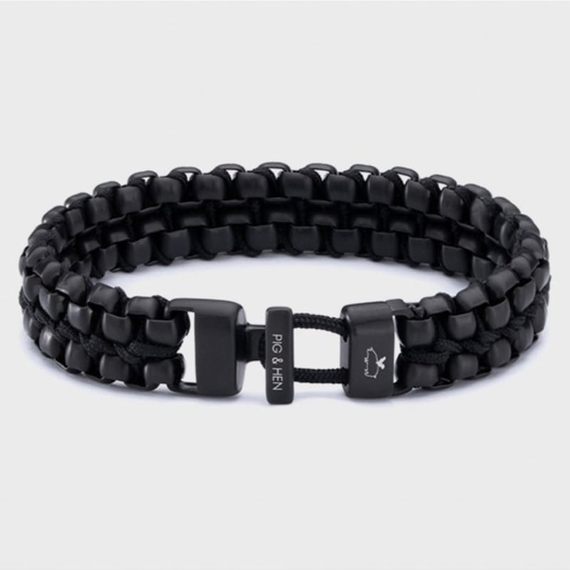 

PIG & HEN Catena Venetian Double Bracelet - Black X Black ML