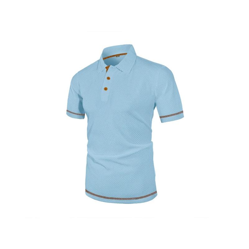 Summer ice silk lapel POLO men's short-sleeved T-shirt, men's top