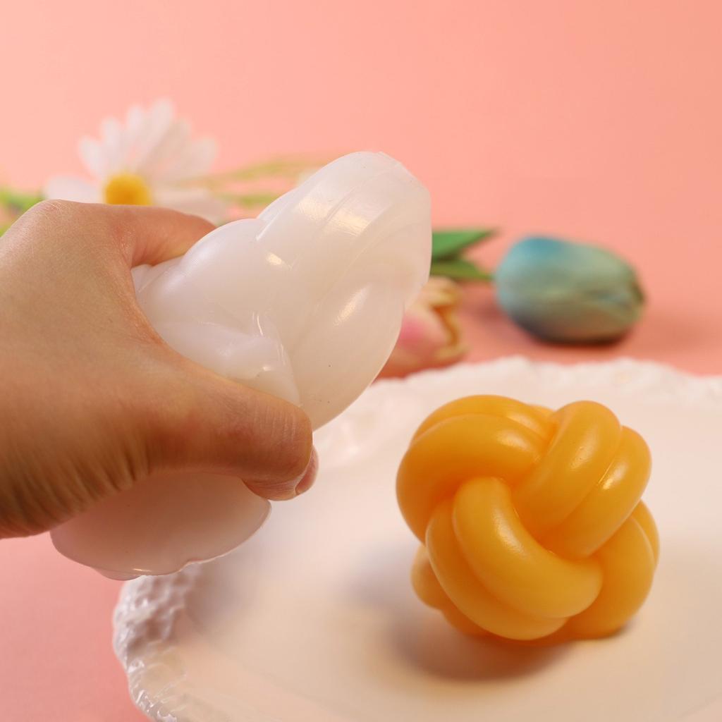 Yarn Ball Shaped Candle Mold Yarn Ball Silicone Mold for DIY Candle Soap Plaster Ornament Resin Casting Silicone Molds