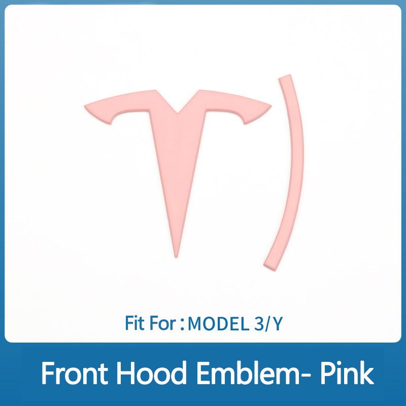 ZFX1 Metal Alloy Car Front Hood Emblem Rear Trunk 3D Sticker for Tesla Model 3 ModelY Replacement Badge Decoration Accessories