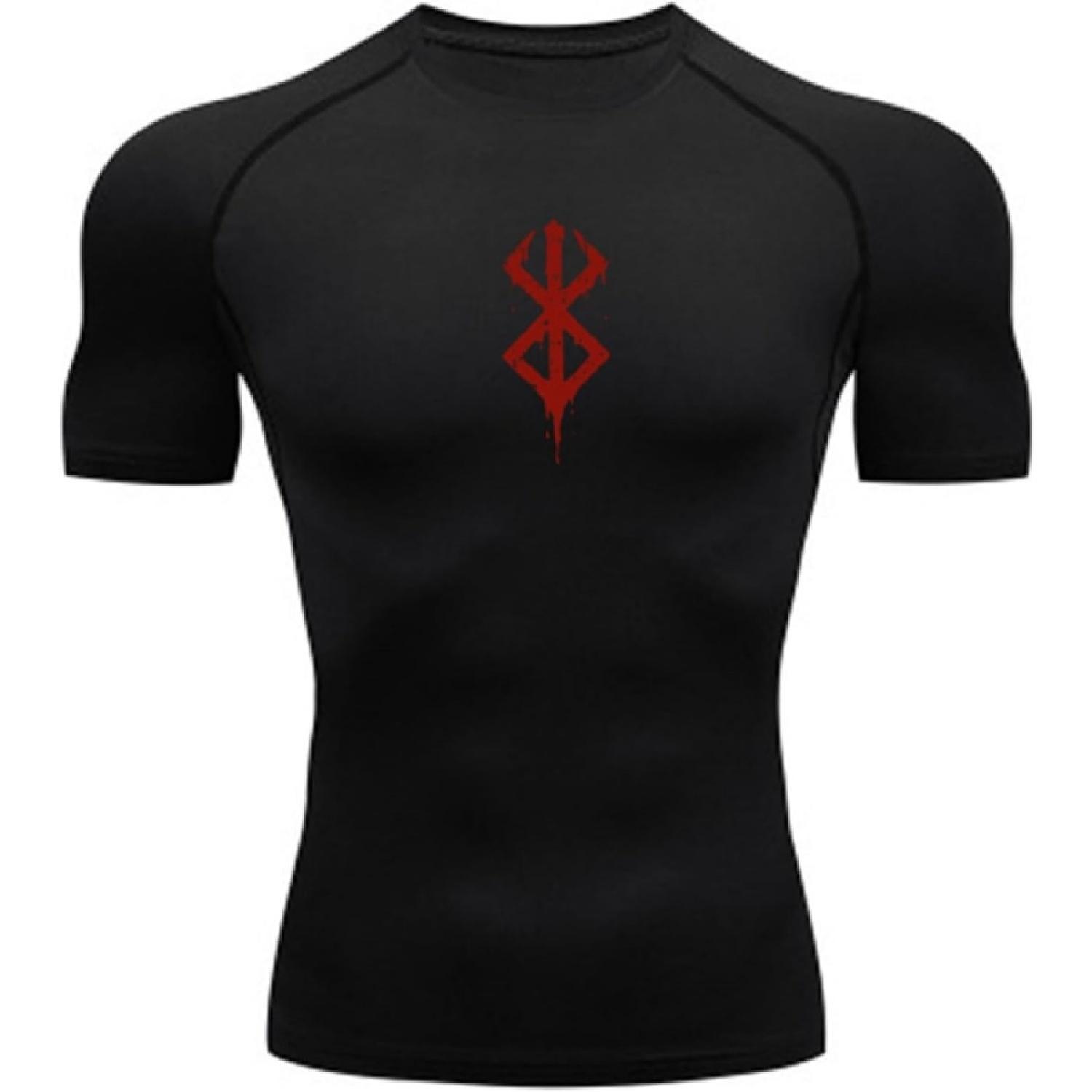 

Fosike Манга Берсерк Баскетбольні обтислі футболки для чоловіків, Швидкосохнучі спортивні топи з коротким рукавом, Одяг для бігу та тренувань(1) XXXXXL різнокольоровий