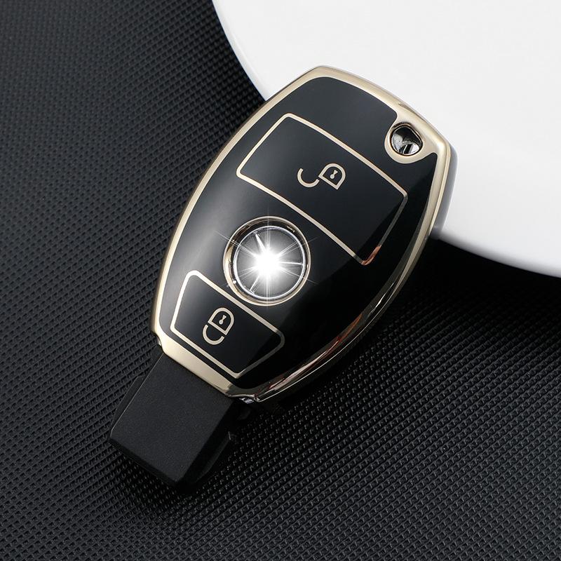 Applicable To Mercedes-Benz Key Cover, Old S-class C200L Bag A180 Shell GLA200 Buckle GLC260GLA Car Key Cover