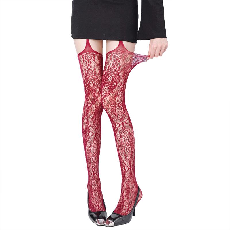 Retro Jacquard Suspender Stockings Sexy And Innocent Irregular Ripped Pantyhose Y2K Dopamine