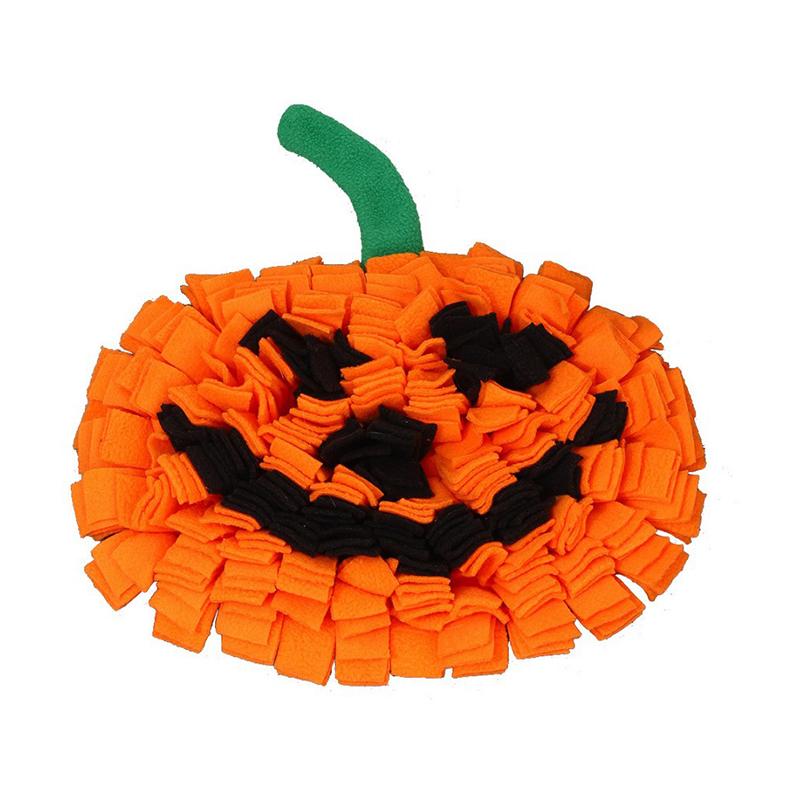 

Одеяло для нюхательного табака на Хэллоуин, интерактивный коврик для домашних животных, тыква для кошачьего кормления, коврик для кормления собак, дозатор лакомств, игрушки для домашних животных с натуральным кормлением оранжевый