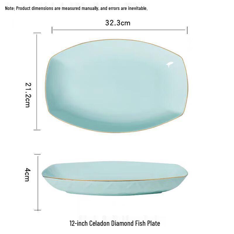 European Style Gold Painted Ceramic Serving Plate