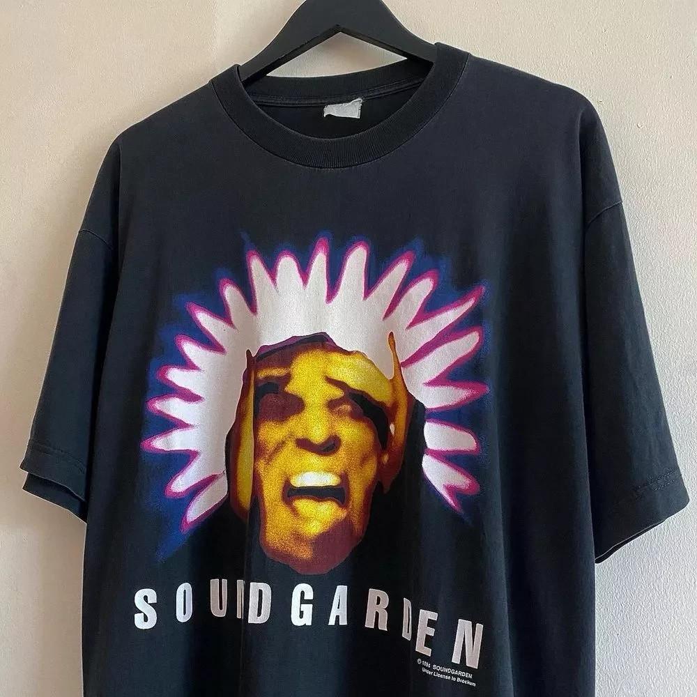 

1994 Soundgarden Black Hole Sun Black Short Sleeve Unisex Tshirt Reprint 3XL