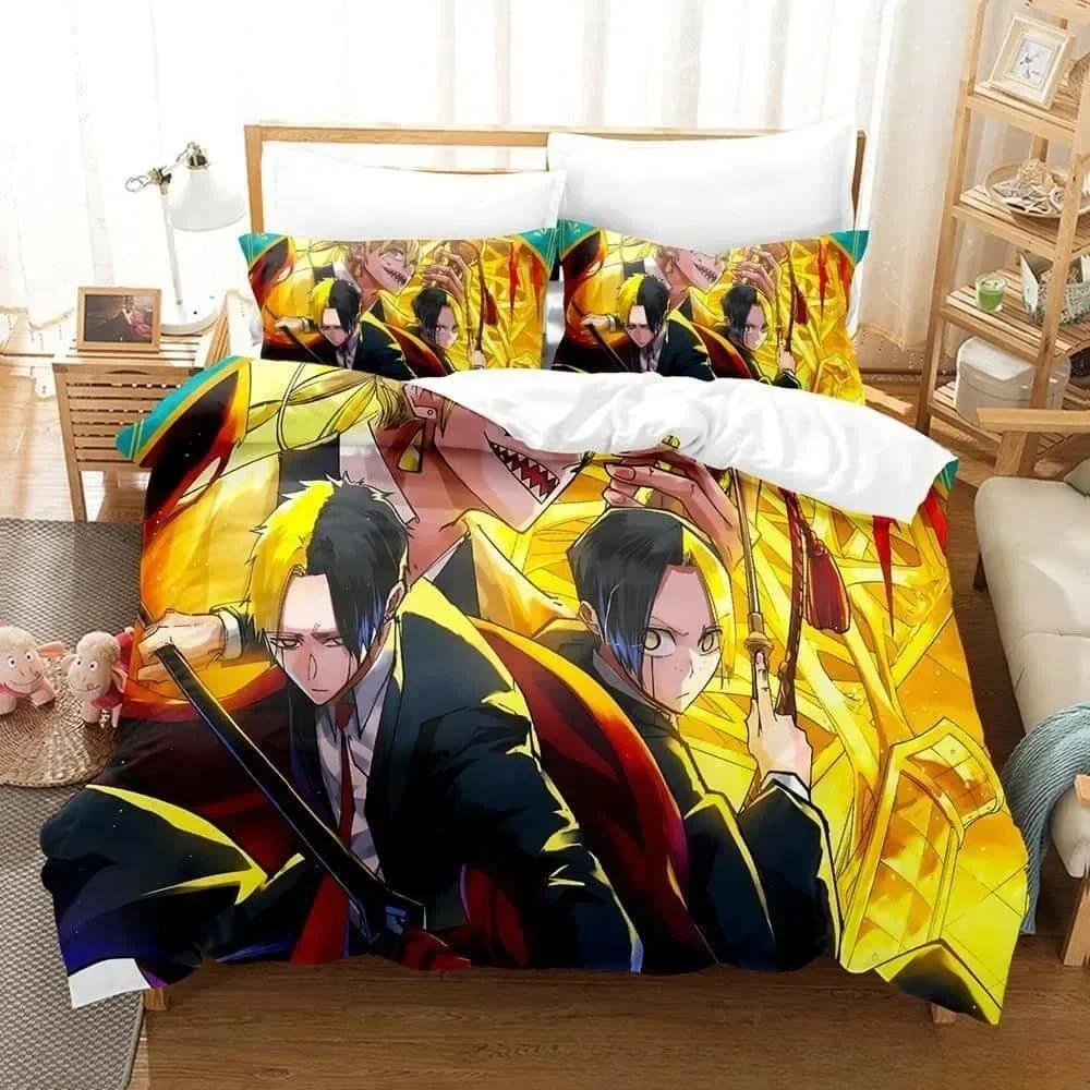 3D tisk Anime Mashle Kouzla a svaly Povlečení Jednolůžko Twin Plné Královské Velikost Postele Dospělý Dítě Ložnice Povlak na přikrývku Sady