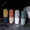 Travel Wash Cup Portable Convenient Plastic Lightweight Travel Toothbrush Cup Case for Trip