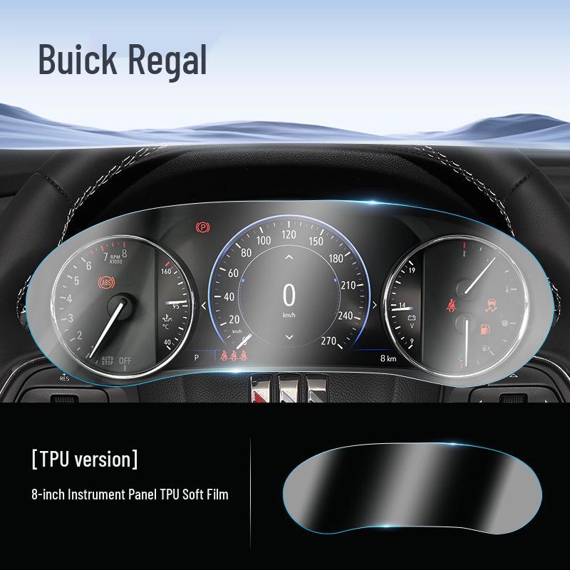 Buick Regal Center Console Navigation Screen Protector, Tempered Film for GS Instrument Panel, 2024 Interior Modification.