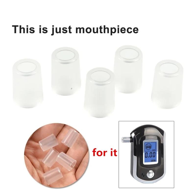 Plastic Disposable Blow Tube Easy Snap On Designs Transparent Breathalyzer Mouthpiece Set for AT6000 Ethanol Detector