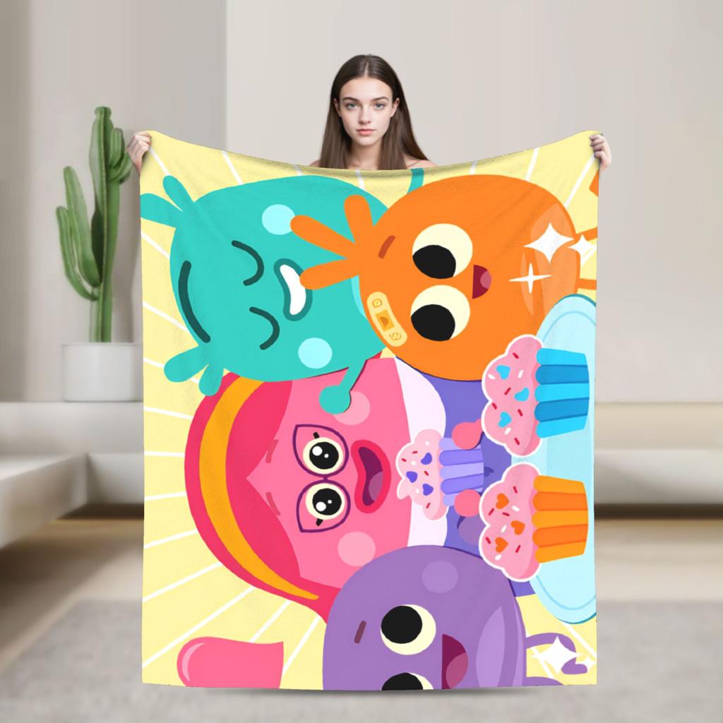 Warm Soft Blanket Picnic Finny the Shark Confetti Birthday Throw Blanket Super Simples Flannel Bedspread For Sofa Bed Cover
