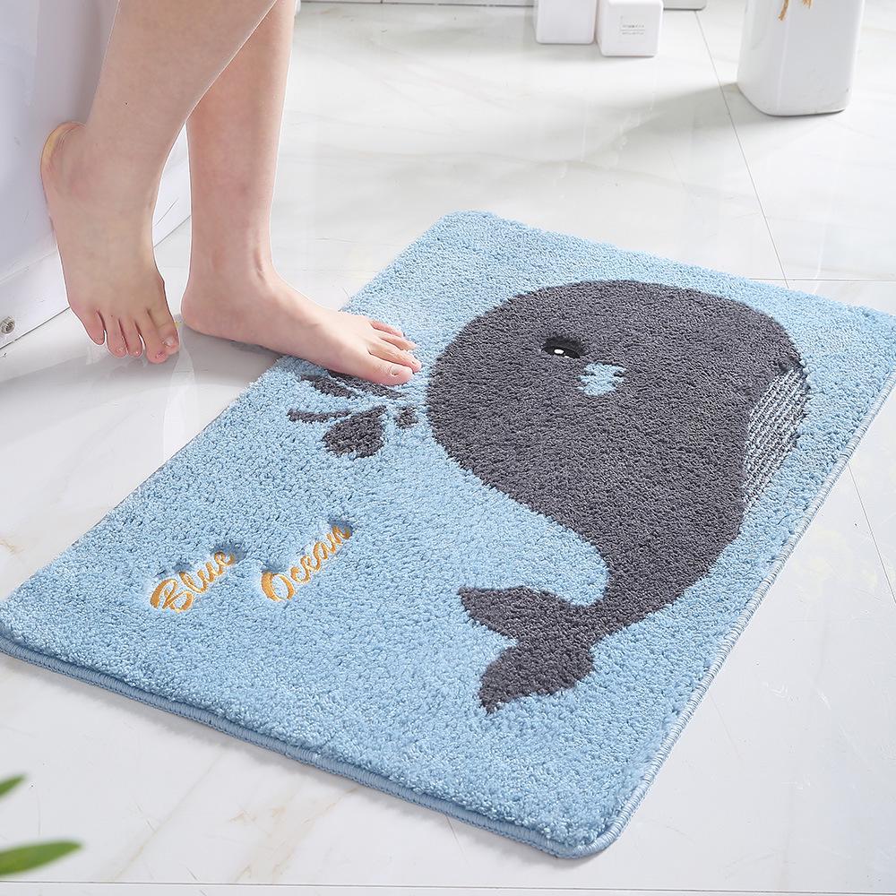 Children's Cartoon Rug: Non-slip, Water-Absorbent Mat for Bedroom, Entrance, Kitchen, Bathroom, and Toilet