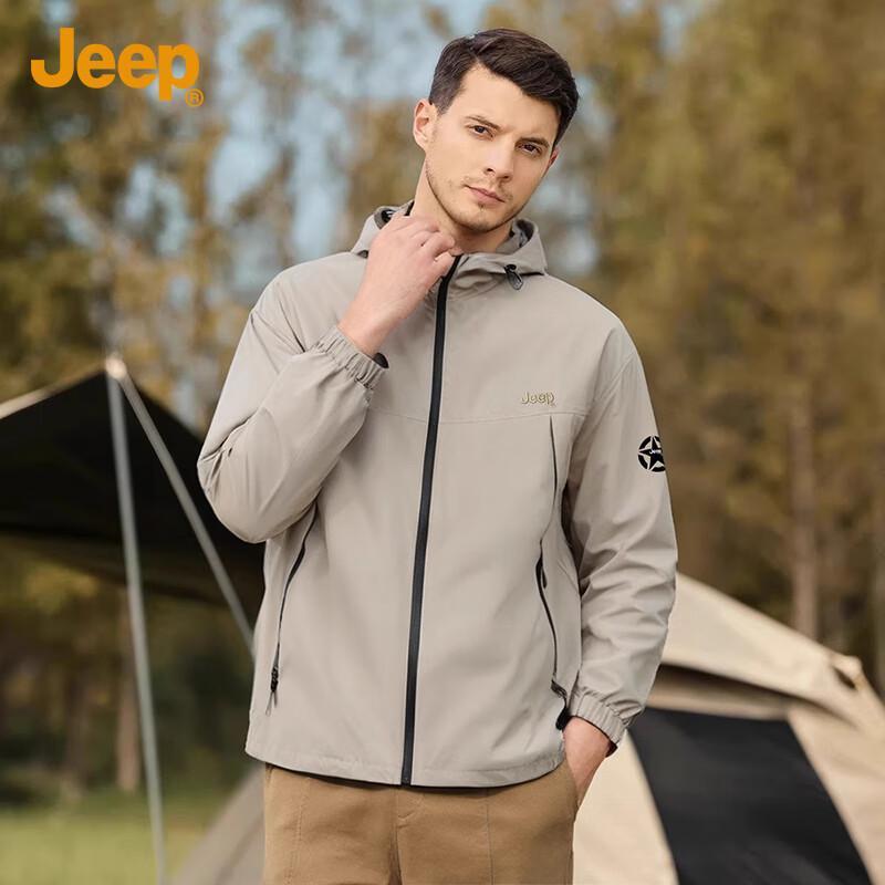 Jeep Men's Hooded Windproof Outdoor Jacket