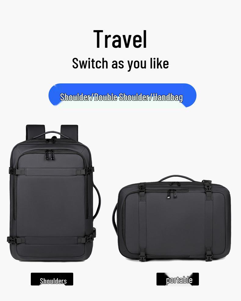Large Capacity Water-Resistant Business Backpack with Charging Port